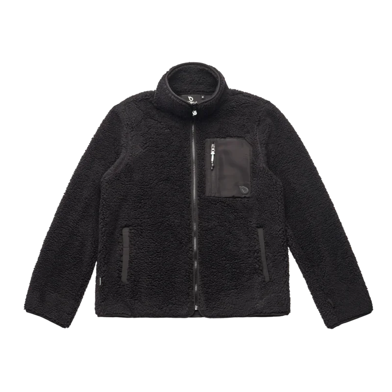 Must-Have Unisex Long Sleeve Fleece Combo Mid-Layer - BLACK