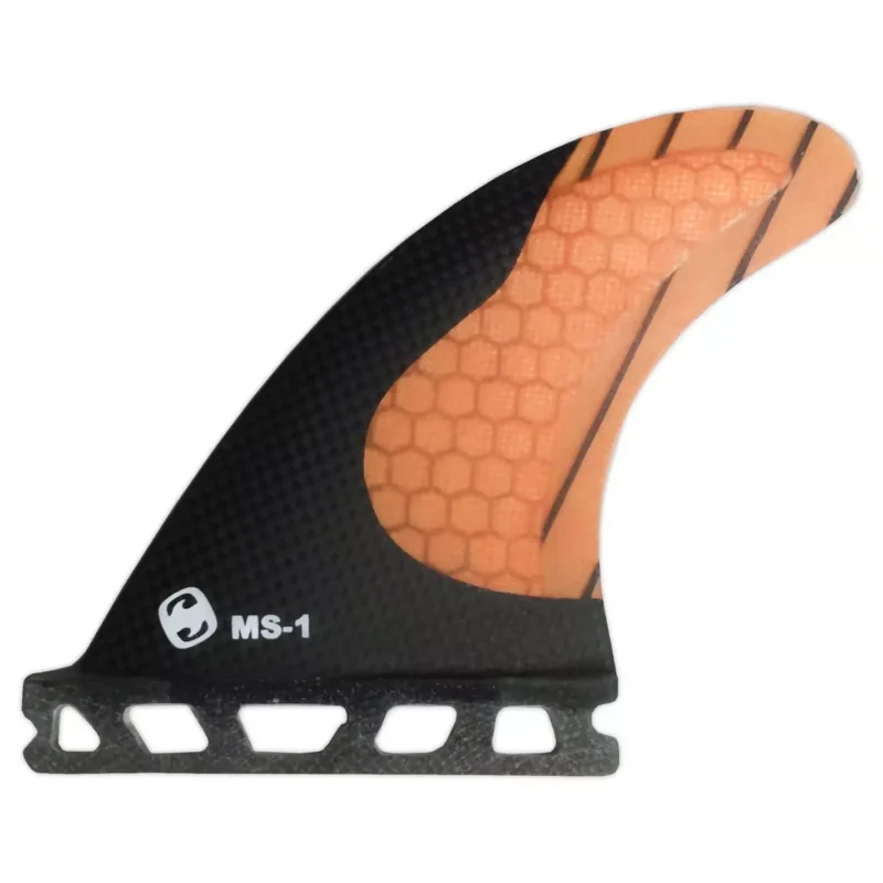 Ailerons de surf Mundo-Surf MS-1 Carbon Single Tab Orange Livraison Express