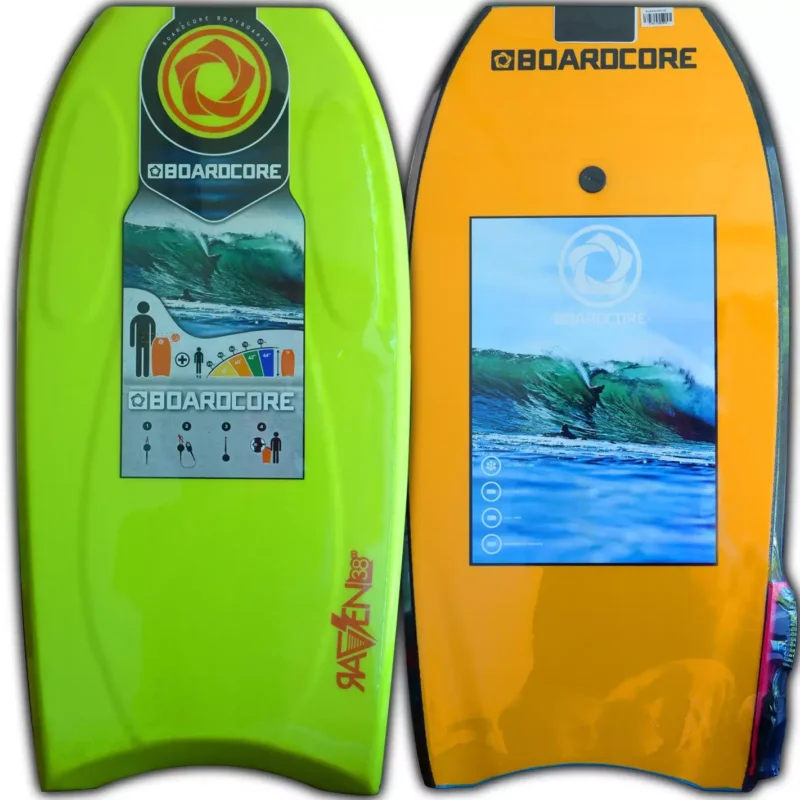 Planche de bodyboard Boardcore Raven Green/Orange Prix Cassé