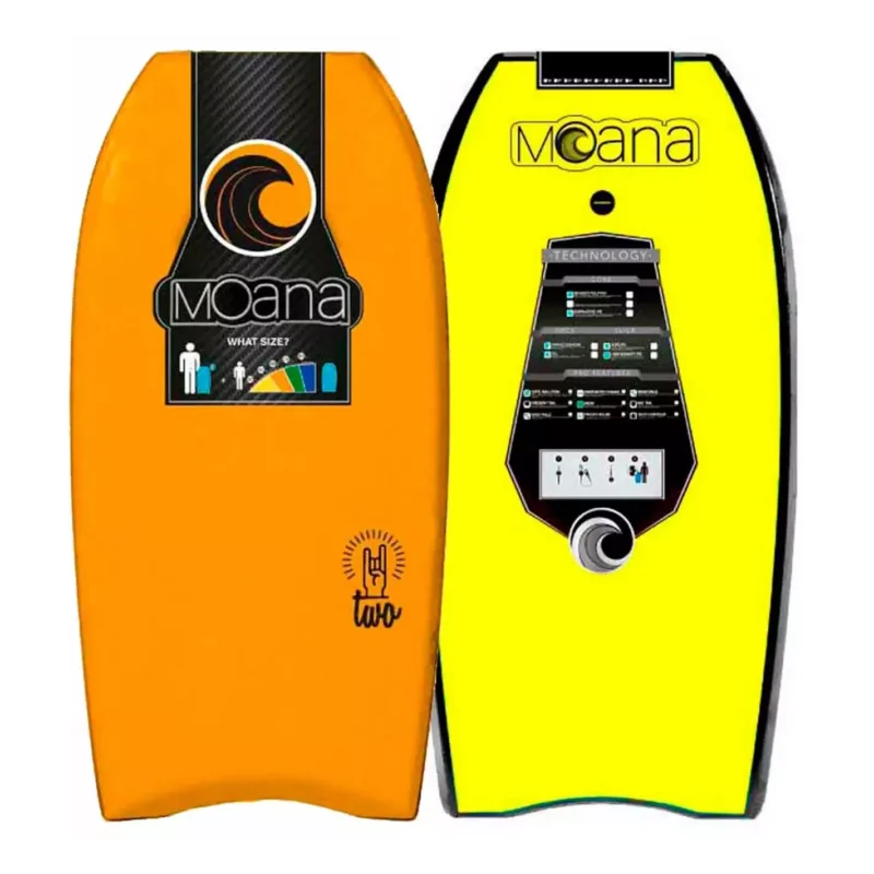 Nouvel Arrivage Planche de bodyboard Moana Two Orange/Yellow
