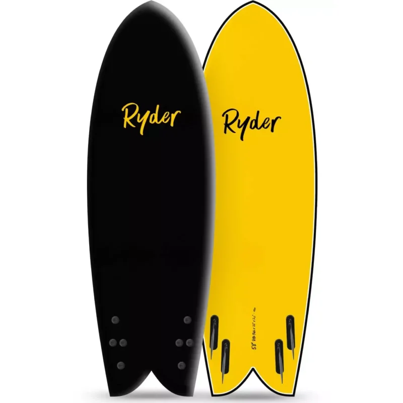 Produit De Marque Planche de surf softboard Ryder Retro Fish Black