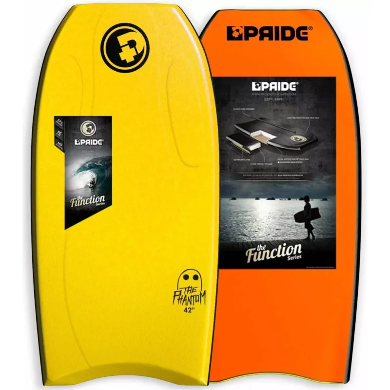 Authentique Planche de bodyboard Pride Phantom Contoured Yellow/Orange