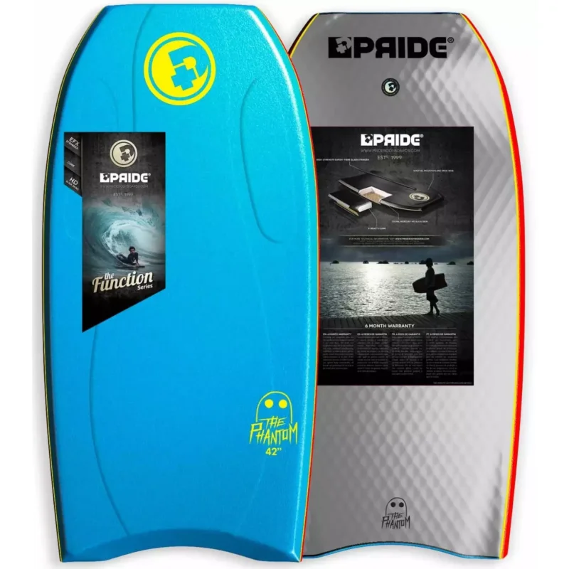 Expédition Rapide Planche de bodyboard Pride Phantom Contoured Aqua Blue