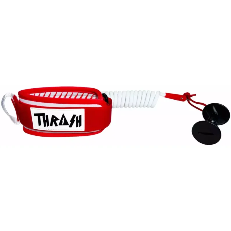 Retour Gratuit Leash de bodyboard Thrash Biceps V-Grip 8mm Red/White