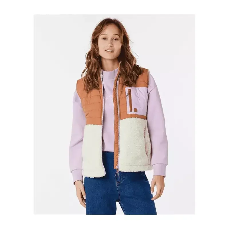 Veste femme RIPCURL Anti-Series Anoeta Fleece Vest Light Brown Acheter Direct