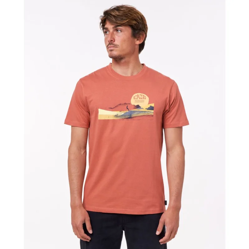 Satisfait Ou Remboursé T-SHIRT RIP CURL DOWN THE LINE STRIPE