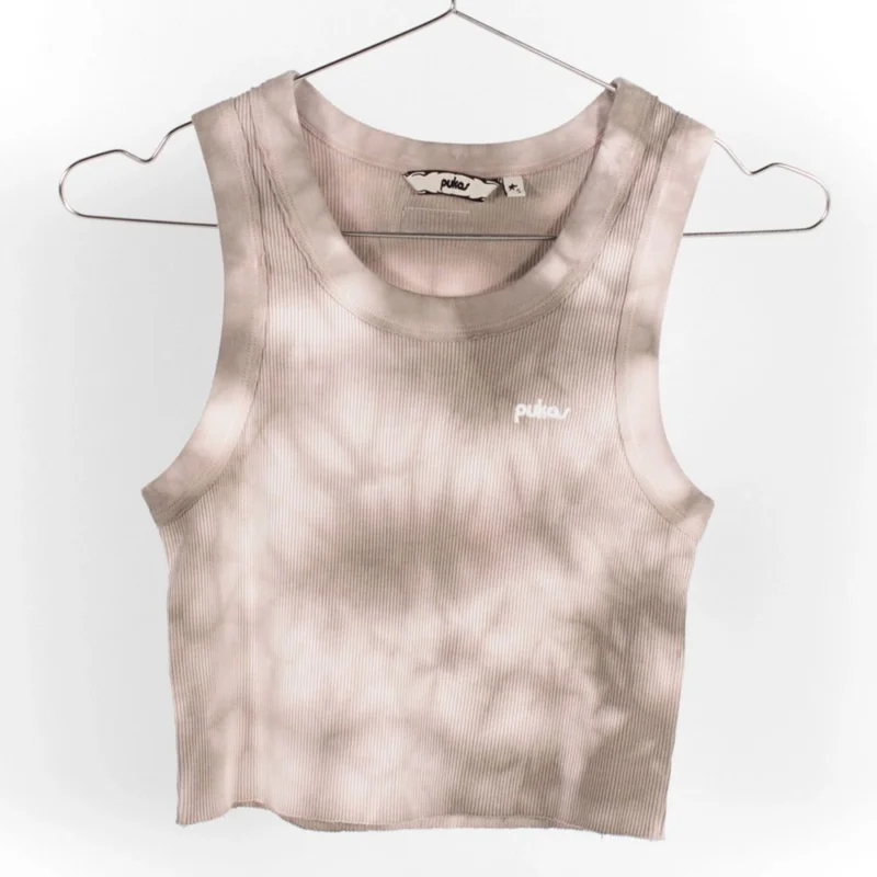 Haute Qualité T-SHIRT PUKAS RIB TIE DYE CROPPED