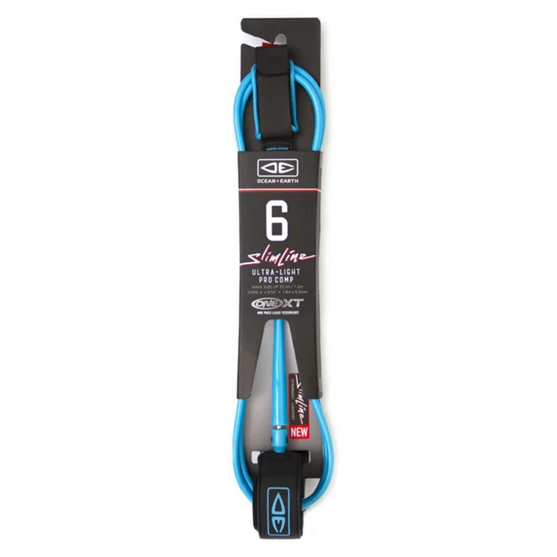 LEASH OCEAN EARTH ONE XT SLIM LINE PRO 6‘0‘‘ Authentique