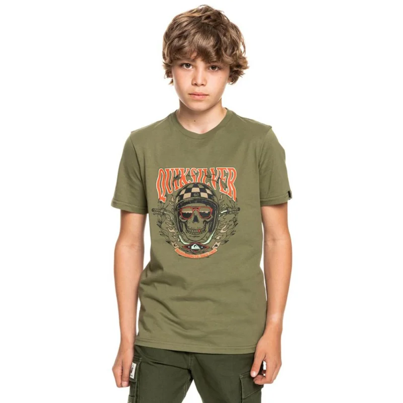 T-SHIRT QUIKSILVER BIKER SKULL Commander Maintenant
