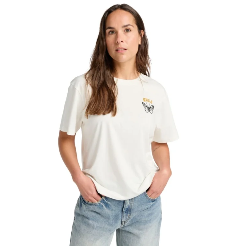 T-SHIRT RVCA BUTTERFLY POSTER Seulement Aujourd'hui