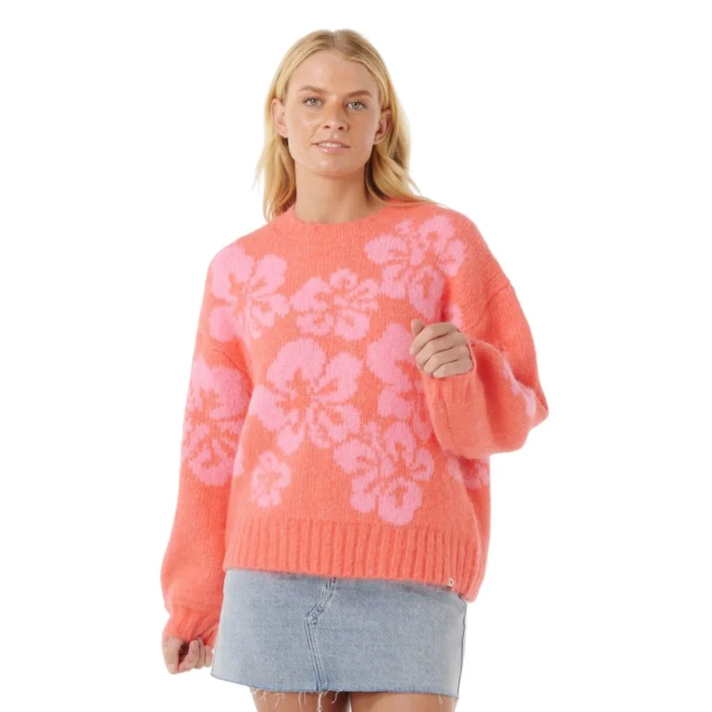 PULL RIP CURL HIBISCUS HEAT JACQUARD Prix Réduit