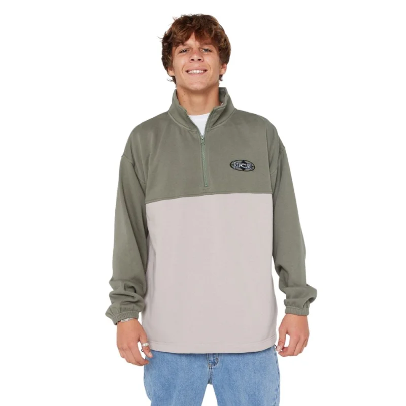 Expédition Rapide PULL RIP CURL HERITAGE OVAL 1/4 ZIP CREW