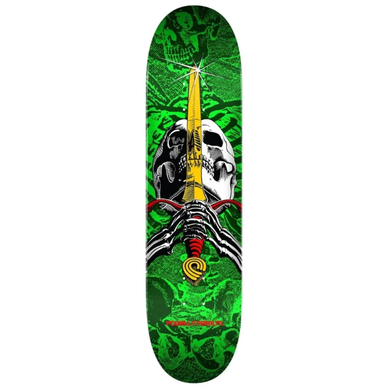 Usine Directe PLANCHE DE SKATE POWELL PERALTA SKULL & SWORD GREEN 8.0‘‘