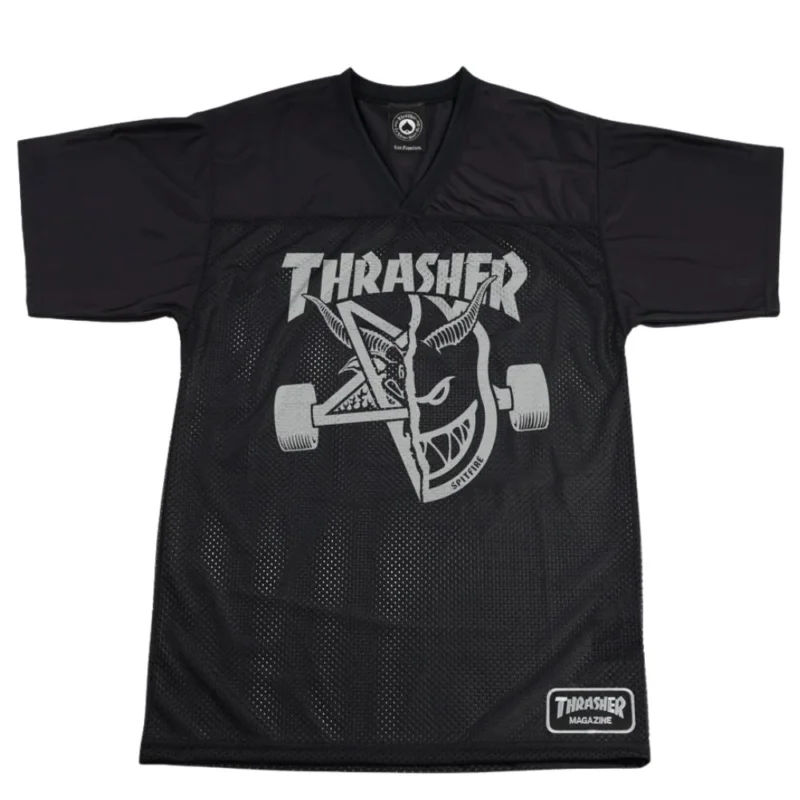 T-SHIRT THRASHER X SPITFIRE - THRASH & BURN FOOTBALL Jusqu'à Épuisement Des Stocks