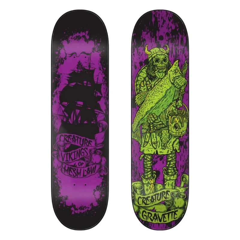PLANCHE DE SKATE CREATURE GRAVETTE VIKINGS OF HESH LAW XX PRO 8.3‘‘ Prix Choc