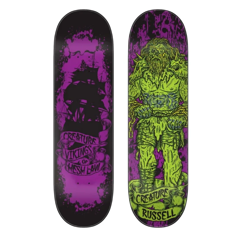Meilleur Prix PLANCHE DE SKATE CREATURE RUSSELL VIKINGS OF HESH LAW XX PRO 8.75‘‘