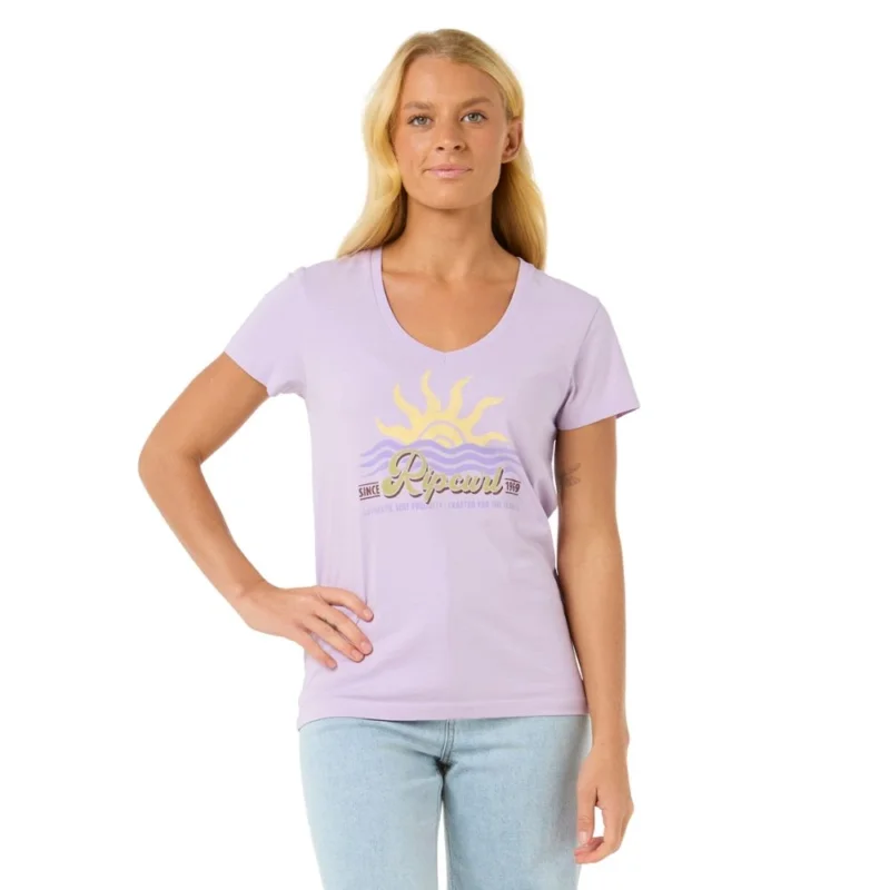 T-SHIRT RIP CURL CALA V-NECK Offre Limitée