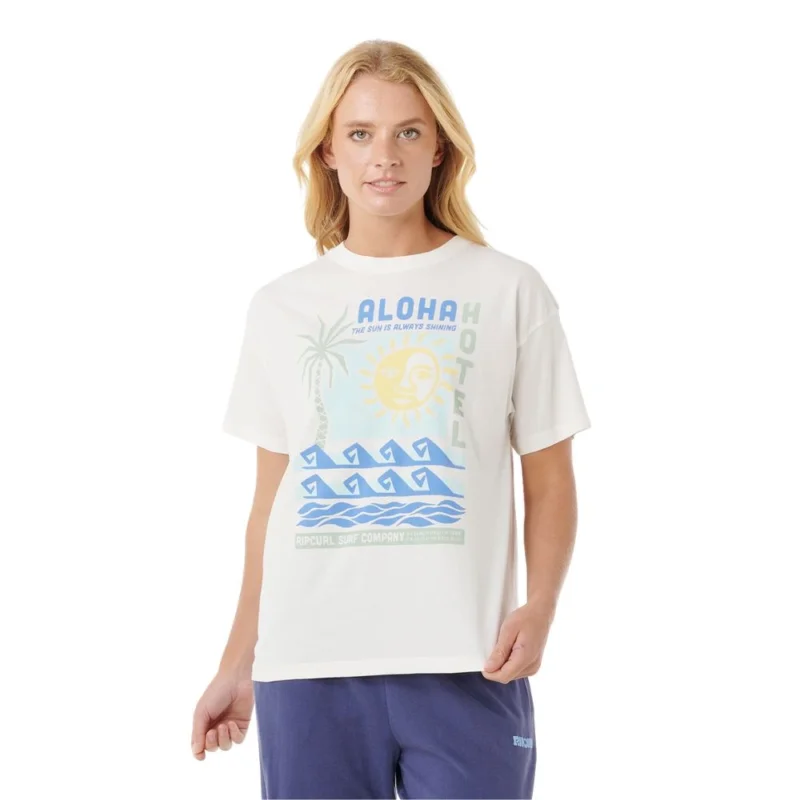Authentique T-SHIRT RIP CURL ALOHA HOTEL RELAXED