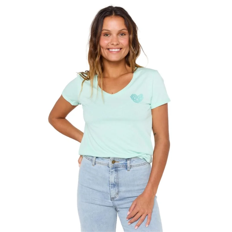 T-SHIRT RIP CURL HEART V NECK Commander Maintenant
