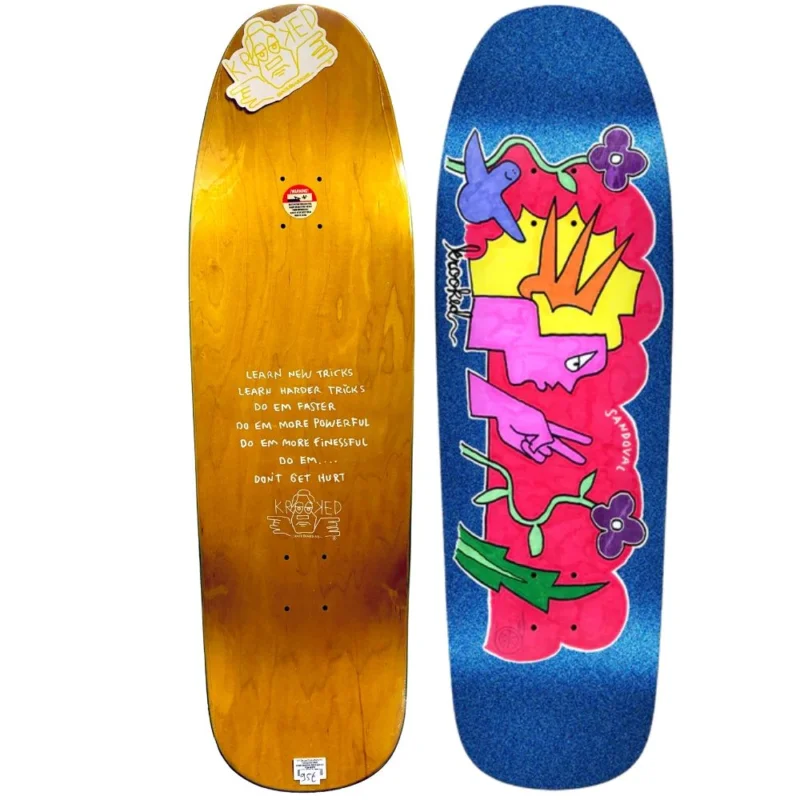 Acheter En Ligne PLANCHE DE SKATE KROOKED KR SANDOVAL PEACE SIGN 9.81‘‘