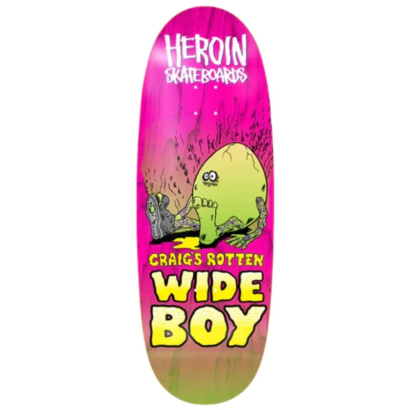 Achat Immédiat PLANCHE DE SKATE HEROIN CRAIG QUESTIONS ROTTEN WIDE BOY 10.75"