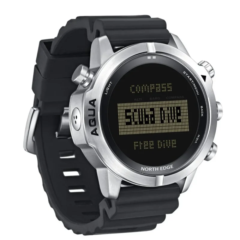 North Edge Ordinateur de plongée Aqua Freedive Multi-Sport 10 ATM Offre Du Jour