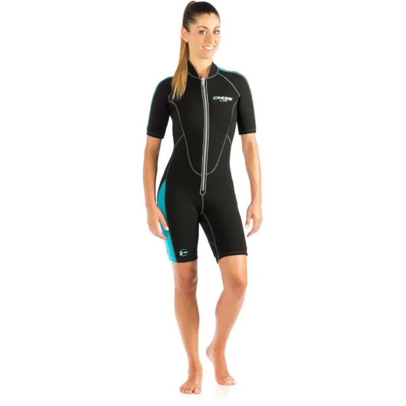 Cressi Shorty femme à manches courtes Lido 2 mm Authentique
