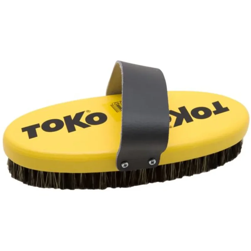 Certifié Toko Brosse ovale en crin de cheval avec sangle