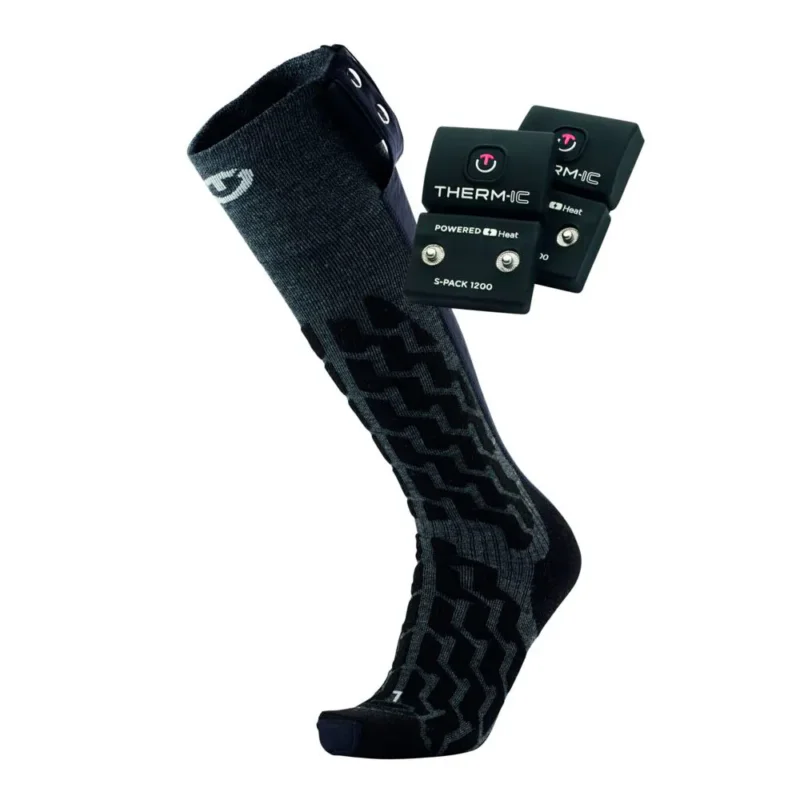 Therm-ic Chaussettes chauffantes Heat Fusion Uni heated ski socks + S-Pack 1200 batteries Vente Directe