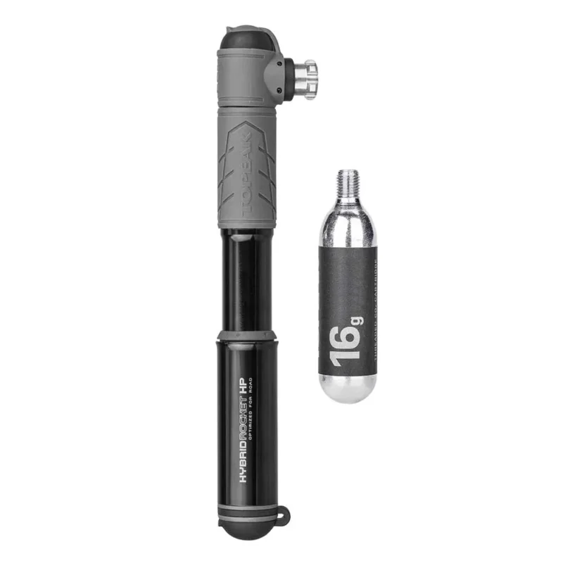 Topeak Mini pompe Hybrid Rocket HP with 16G Threaded CO2 cartridge Satisfait Ou Remboursé