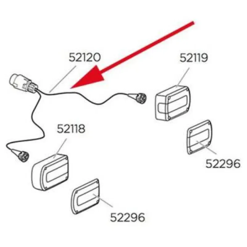 Thule Pièce de rechange Cable Set Minipoint 7 Pin 1400 mm 52120 Promotion