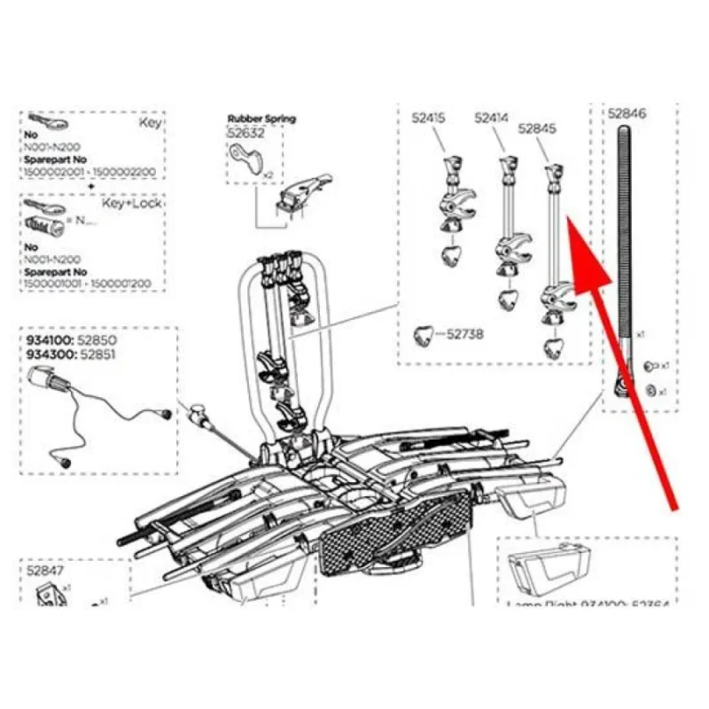 Quantité Limitée Thule Pièce de rechange EasyFold XT 934 Bike Arm 52845