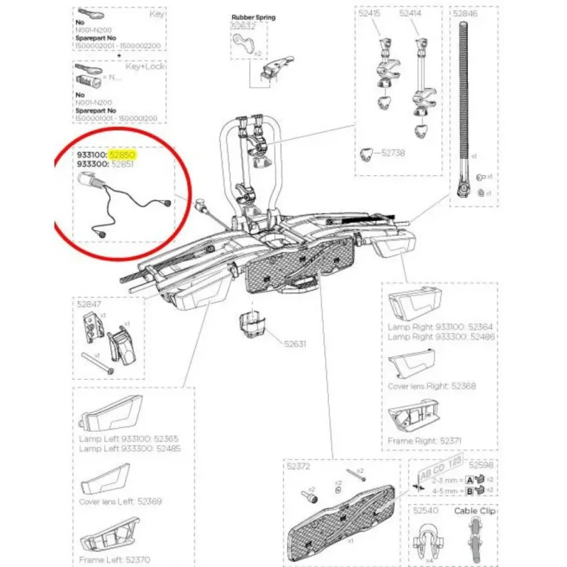 Commande En Gros Thule Pièce de rechange Electric Connector Easyfold 13P 933/934