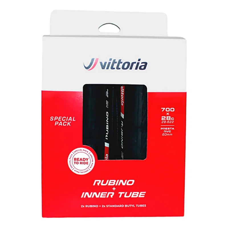Seulement Aujourd'hui Vittoria Pneu de route 2x Rubino V G2.0 700C x 28 + 2x Tubes