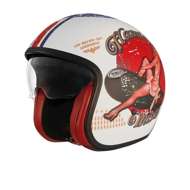 Vente Directe Premier Helmets Casque jet 23 Vintage Pin Up8 BM 22.06