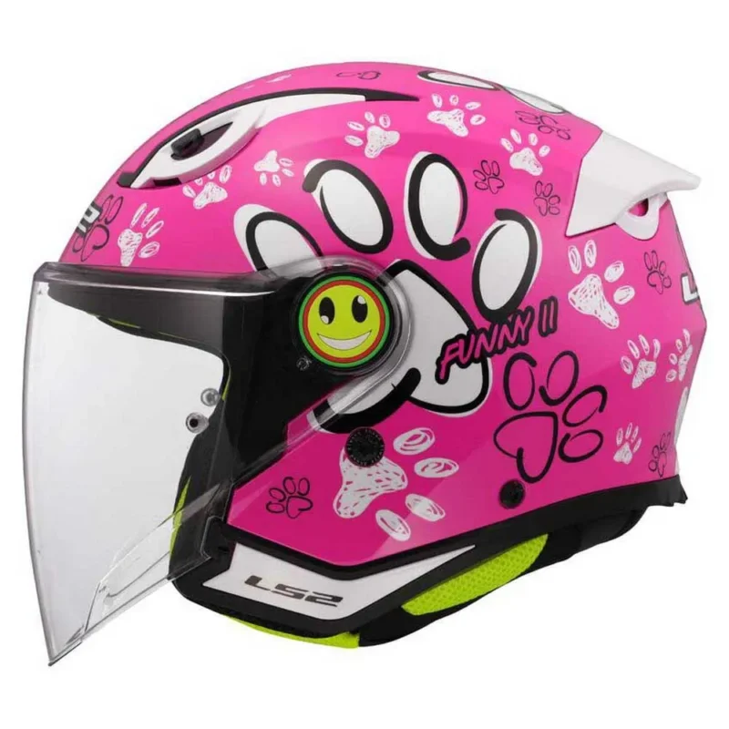 LS2 Casque jet junior OF622 Funny II Paws Offre Exclusive