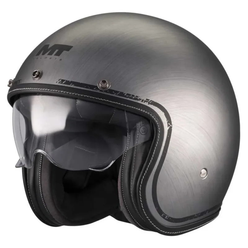 Prix Promo MT Helmets Casque jet Le Mans 2 SV S Brushed