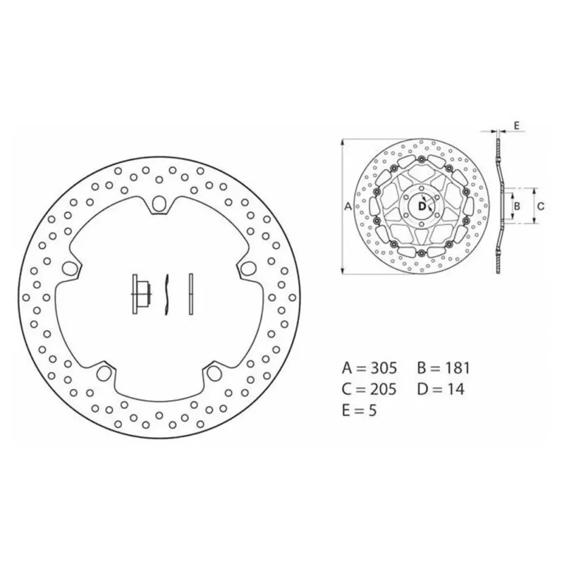 Brembo Disque de frein 168B407D6 Bon Marché