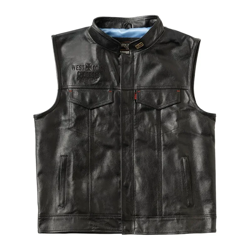Super Prix West Coast Choppers Gilet Cuir Collab 13 1/2