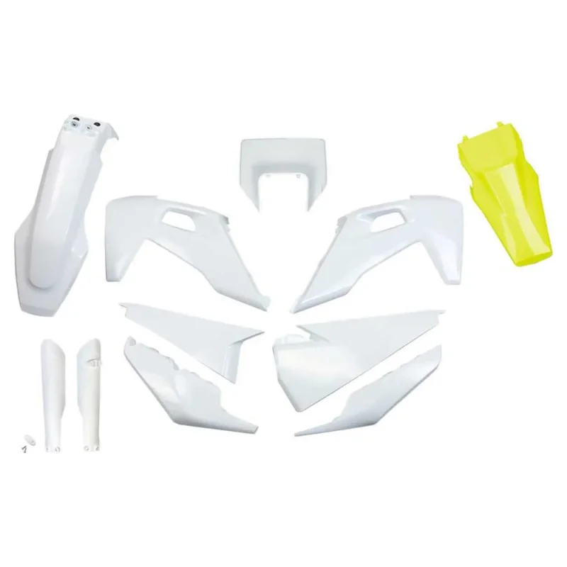 UFO Kit de plastique Husqvarna TE/FE 2020-2023 With Headlight HUKIT623F-999D Fork Protectors & Meilleur Prix
