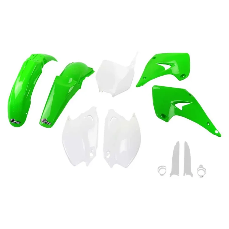 Meilleure Vente UFO Kit de plastique Kawasaki KX 125/250 2003-2003 KAKIT230F-999 Fork Protectors &