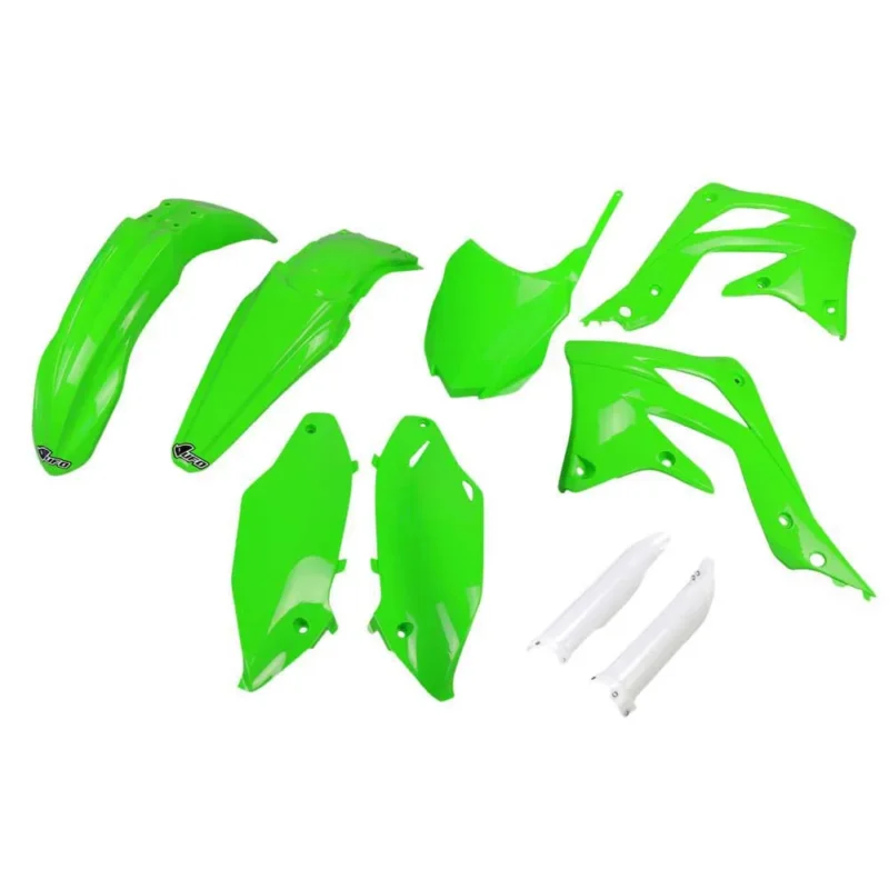 UFO Kit de plastique Kawasaki KXF 450 2013-2015 KAKIT220F-026 Fork Protectors & Haute Qualité