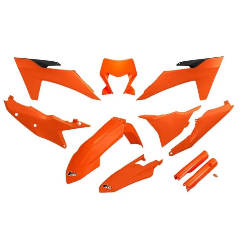 Bon Plan UFO Kit de plastique KTM EXC/EXC-F 2024-2024 With Headlight KTKIT530F-127 Fork Protectors &