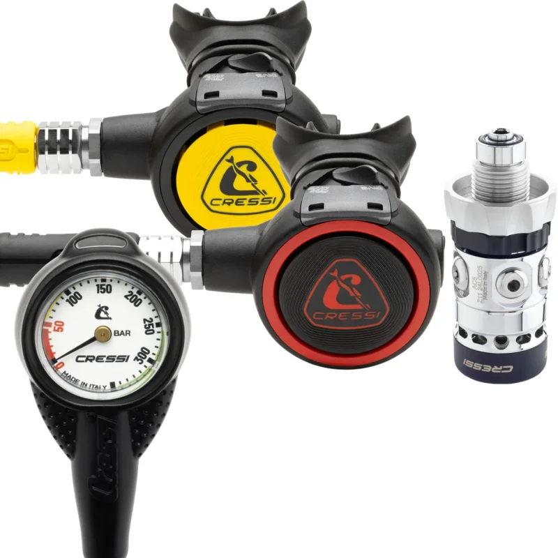 Cressi AC5 Zen + Octopus + Mini pressure gauge Retour Gratuit