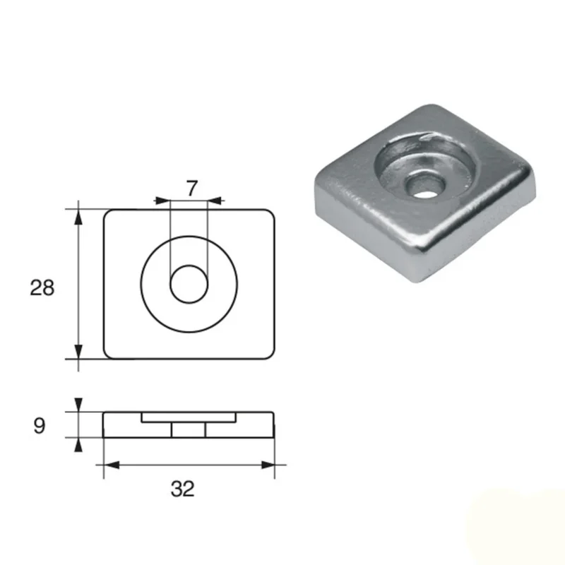 Honda FH-9 HP 8-15 Outboard Motor Anode Achetez Aujourd'hui