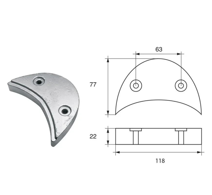 Johnson Evinrude FG-3 HP 90-140 Outboard Motor Anode Réduction