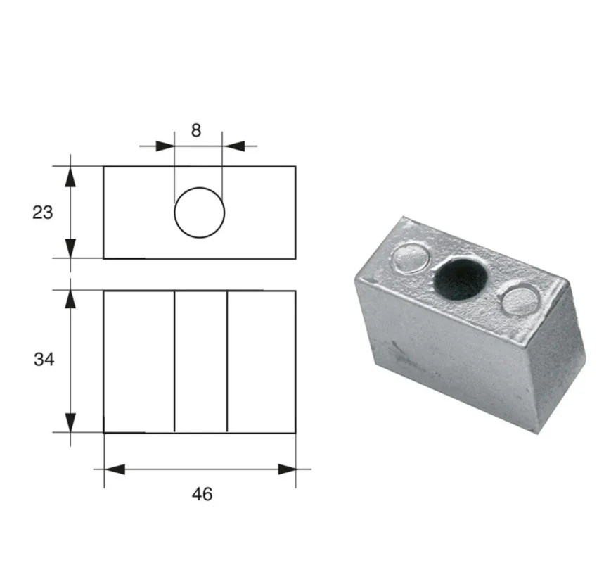 Commander Vite Anodes for Johnson Evinrude Outboard Motors FG-6 HP 60-175