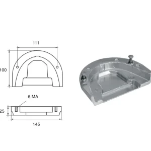 Anodes for Johnson Evinrude Outboard Motors FG-7/C King Cobra Nouvel Arrivage