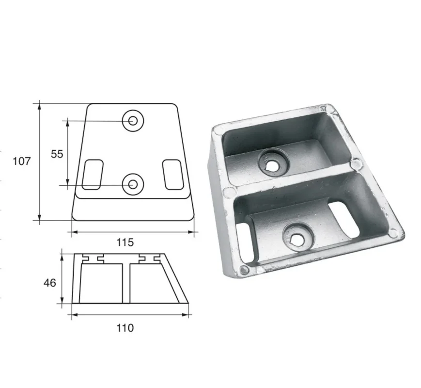 Produit De Marque Anodes for Johnson Evinrude Outboard Motors FG-8 HP 130-385 Cobra