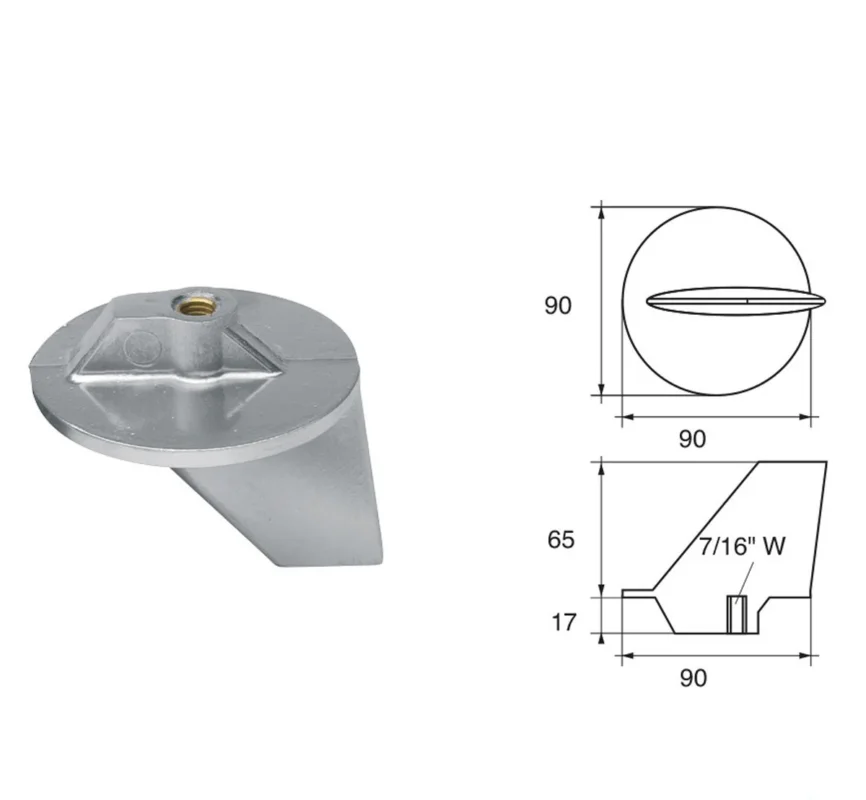 Vente Flash Anodes for Mercury Mercruiser Outboard Motors FM-1 HP 40 EFI-50-75 4T